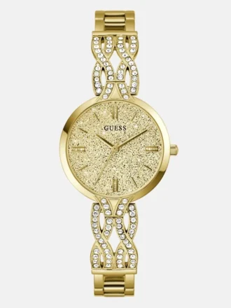 Goudkleurig glanzend analoog horloge