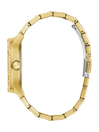 Goudkleurig multifunctioneel horloge met kristallen