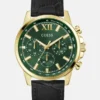 Goudkleurig multifunctioneel horloge met leren band
