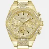 Goudkleurig multifunctioneel horloge met strass