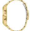 Goudkleurig multifunctioneel horloge met strass