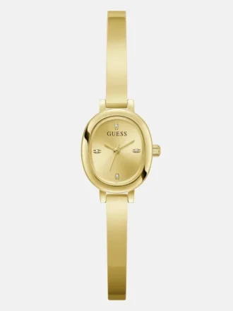 Goudkleurig ovaal analoog horloge