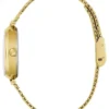 Goudkleurig rood analoog horloge