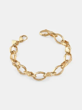 Goudkleurige bamboe-schakelarmband