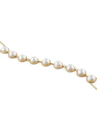 Goudkleurige bodyketting met imitatieparels