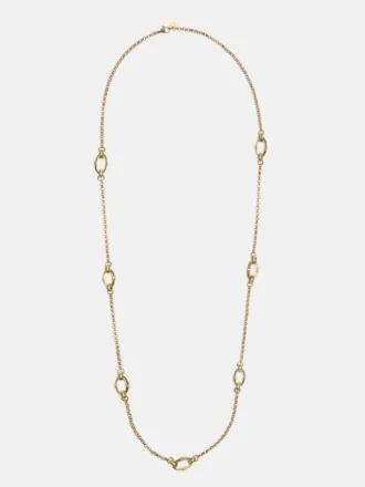Goudkleurige ketting met bamboe-schakels