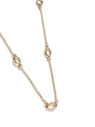 Goudkleurige ketting met bamboe-schakels