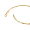 Goudkleurige ketting met vierkante schakels