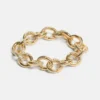 Goudkleurige Pava-schakelarmband