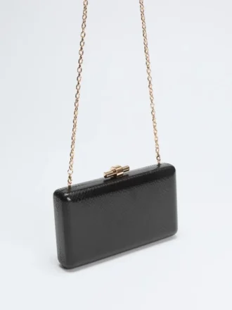 Goudkleurige python clutch