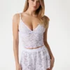 Greta kanten culotte-set
