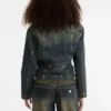 Guess Originals denim pilotenjas met imitatiebont