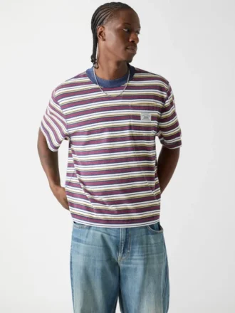Guess Originals Eco gestreept T-shirt met boxy pasvorm en zak