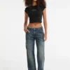 Guess Originals Eco T-shirt met ruwe rand en strass