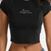 Guess Originals Eco T-shirt met ruwe rand en strass