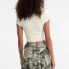 Guess Originals Eco T-shirt met ruwe rand en strass