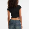 Guess Originals Eco T-shirt met ruwe rand en strass