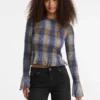Guess Originals Eco T-shirt met smockwerk en meshprint