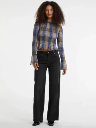 Guess Originals Eco T-shirt met smockwerk en meshprint