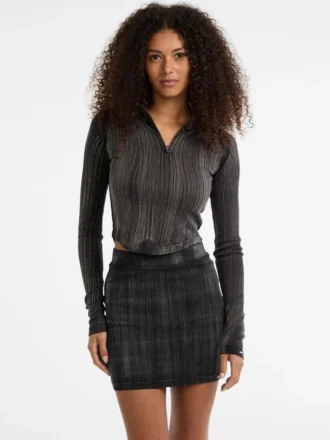 Guess Originals Eco top met opstaande kraag