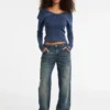 Guess Originals geribbeld vest met omgeslagen kraag Guess Originals geribbeld vest met omgeslagen kraag