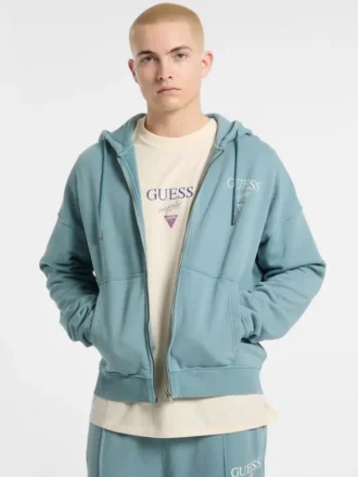 Guess Originals Hoodie met rits, in de massa geverfd Guess Originals Hoodie met rits, in de massa geverfd