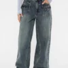 Guess Originals jeans met dubbele opgestikte zakken en wijde pijpen