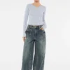 Guess Originals jeans met dubbele opgestikte zakken en wijde pijpen