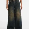 Guess Originals Moto-jeans met wijde pijpen