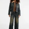 Guess Originals Moto-jeans met wijde pijpen