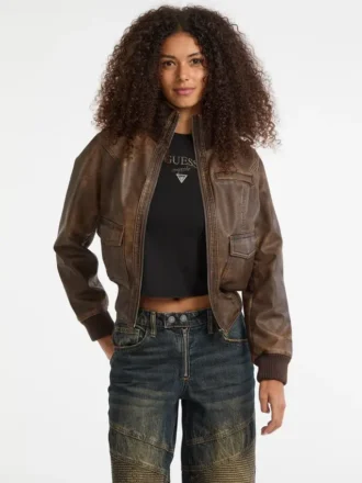 Guess Originals pilotenjas van imitatieleer Guess Originals pilotenjas van imitatieleer