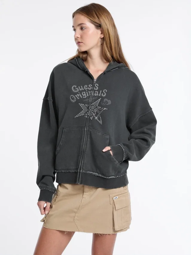 Guess Originals Star Rhinestone Hoodie Guess Originals Star Rhinestone Hoodie