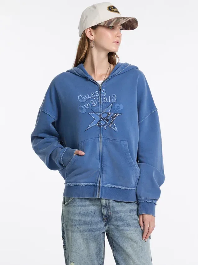 Guess Originals Star Rhinestone Hoodie Guess Originals Star Rhinestone Hoodie