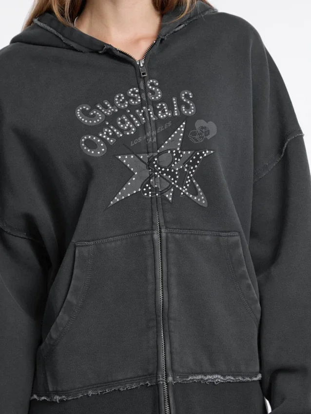 Guess Originals Star Rhinestone Hoodie Guess Originals Star Rhinestone Hoodie