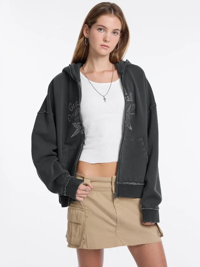 Guess Originals Star Rhinestone Hoodie Guess Originals Star Rhinestone Hoodie