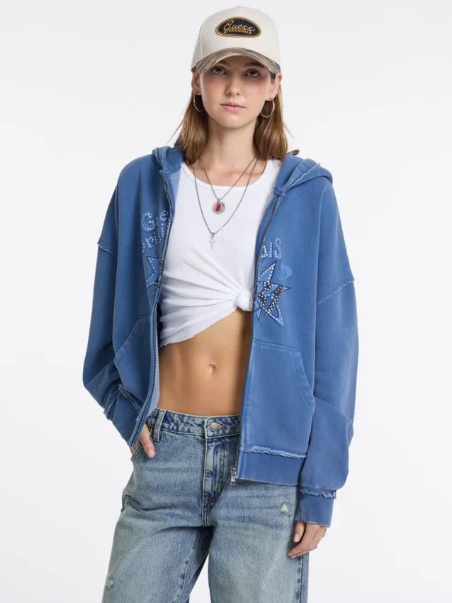 Guess Originals Star Rhinestone Hoodie Guess Originals Star Rhinestone Hoodie