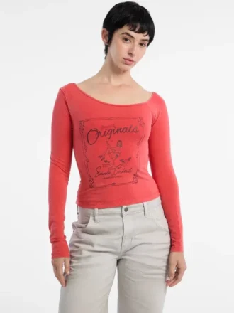 Guess Originals T-shirt met blote schouders