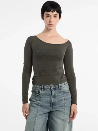 Guess Originals T-shirt met blote schouders