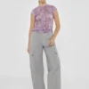 Guess Originals Top met print van studs en denim mesh