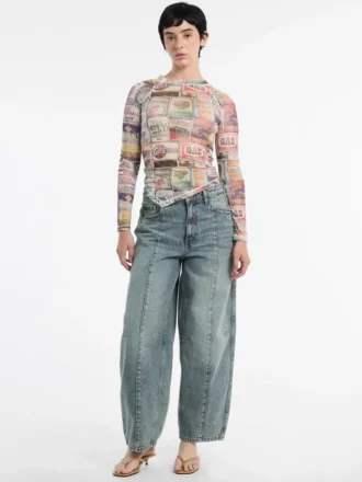 Guess Originals Top van bedrukt mesh