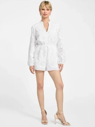 Hazel Romper met geborduurde oogjes