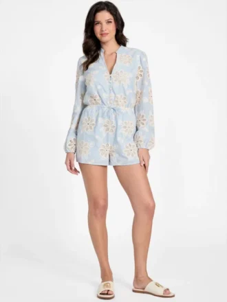 Hazel Romper met geborduurde oogjes