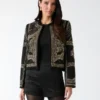Helene jas met studs en borduursels Helene jas met studs en borduursels