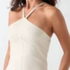 Henley halter crop top