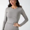 Henley-trui-jurk met lange mouwen Henley-trui-jurk met lange mouwen