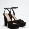 Hitten suède plateausandalen
