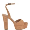 Hitten suède plateausandalen