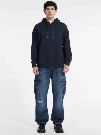 Hoodie met geborduurd logo