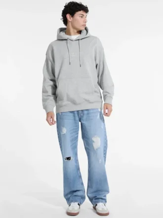 Hoodie met geborduurd logo
