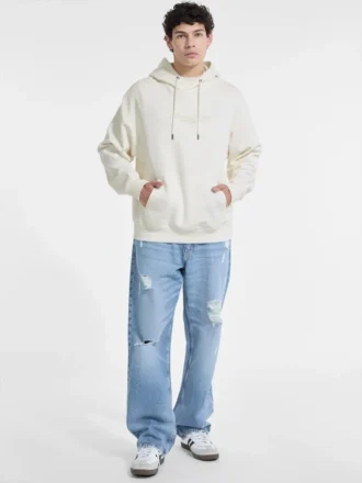 Hoodie met geborduurd logo